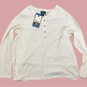 G.H. Bass & Co. Beige Long Sleeve Henley